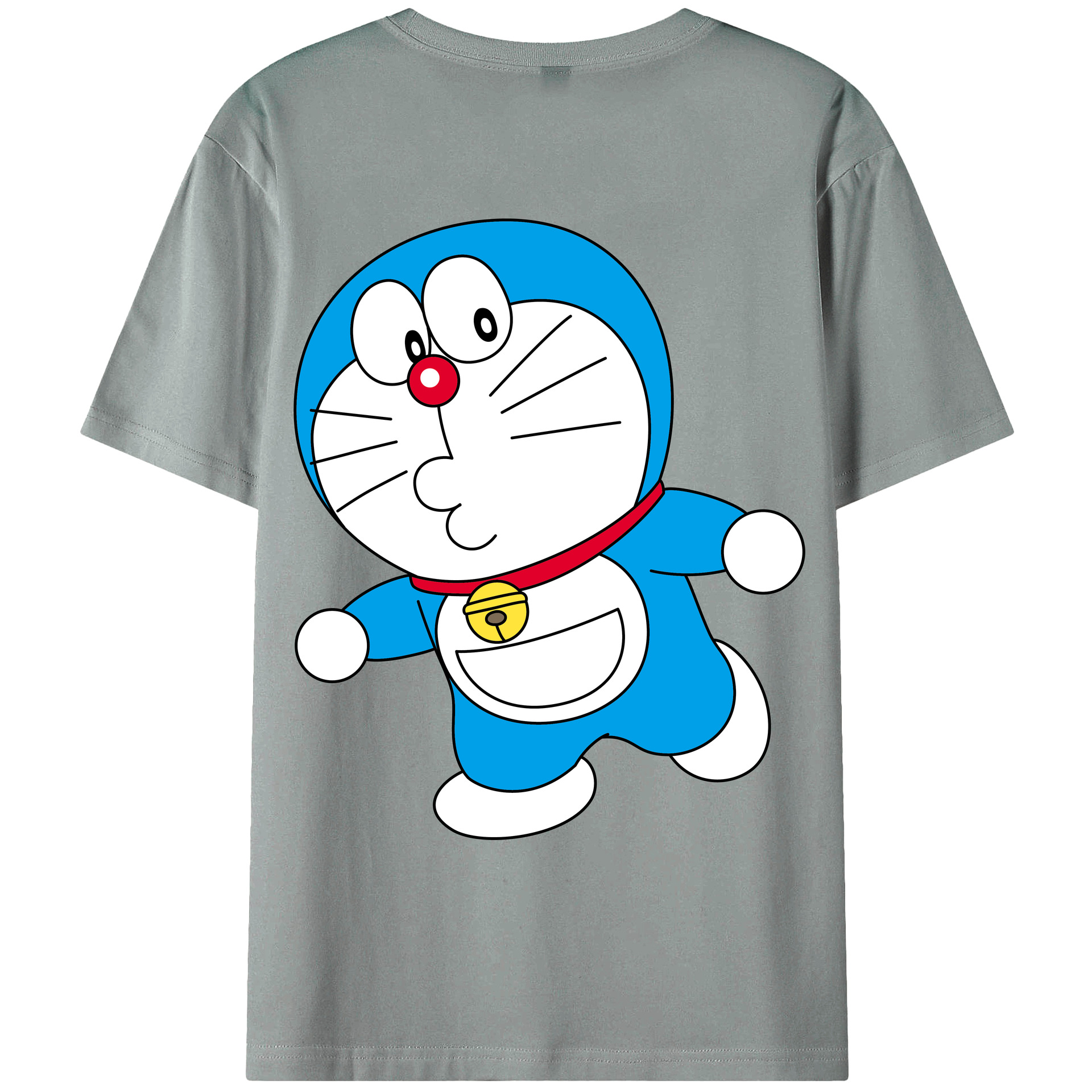 （画像用） ドラえもん Doraemon 綿100％ メンズ半袖Tシャツ（バックプリント） 通気性
